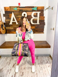 Large Camo with Neon Tote