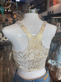 Snakeskin Gold Sports Bra