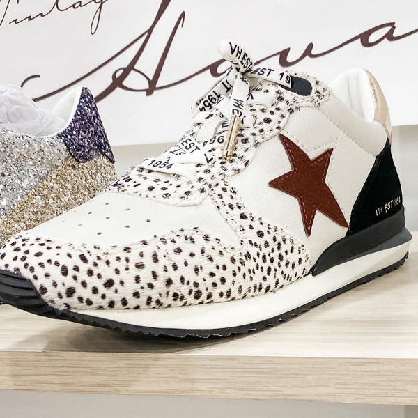 White/Cheetah/Tan - Vintage Havana Sneakers PREORDER