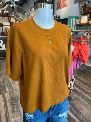 Carolina Cropped Tee - Orange