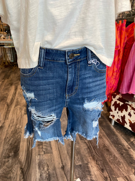 Medium Denim Mom Shorts