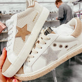 White/Camel Wicker Look - Vintage Havana Sneakers