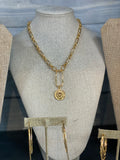 Zoe Lion Medallion Lariat