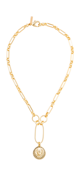 Zoe Lion Medallion Lariat