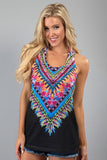 Black Colorful Top