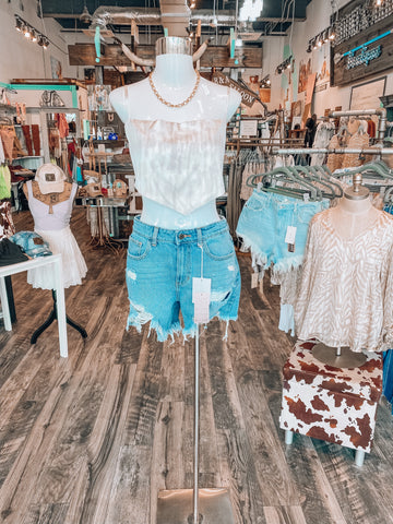 Ivory Print Bandana Top