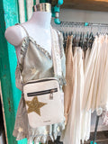 White / Gold Star Purse