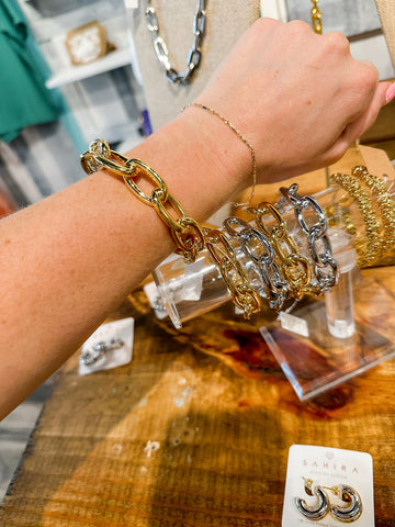 Macy Multi Link Cuff - Gold