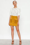 Faux Suede Mini Skirt