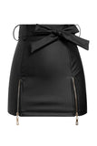 Fashionably Late Skirt - BLACK