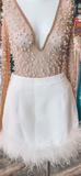 Feather Skirt - White