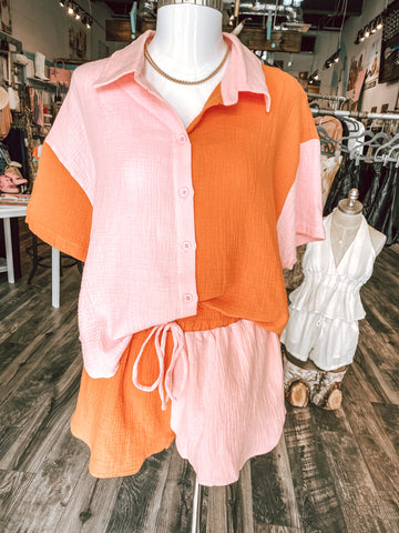 Bethany Beach Top - Pink/Orange