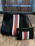 Large Black Camo with Red Tote