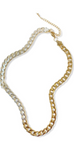 Leila Two Toned Necklace - Sahira Jewelry