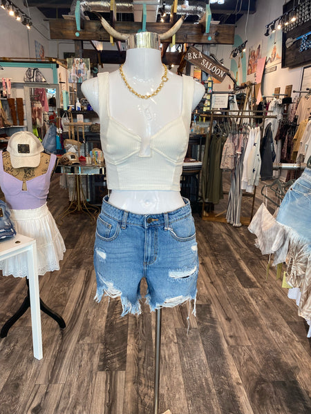 Miley Crop - White