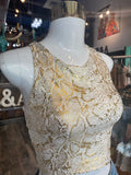 Snakeskin Gold Sports Bra