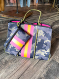 Large Camo with Neon Tote