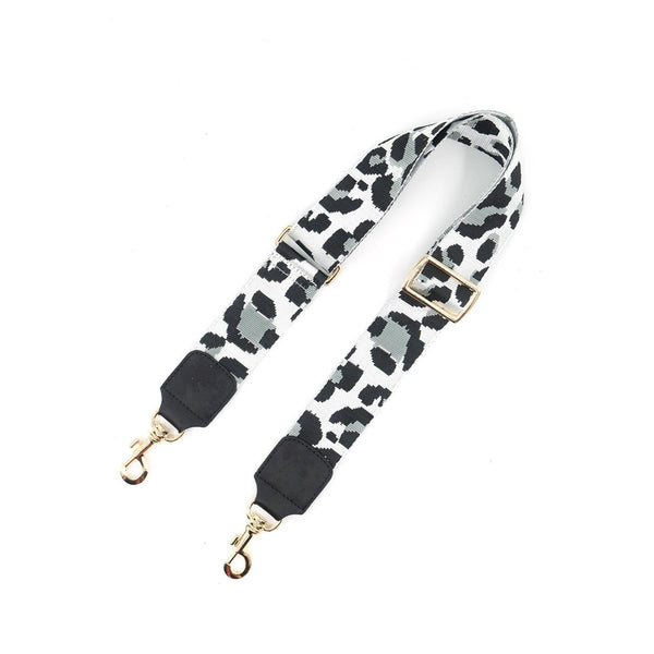 Silver Animal Print Bag Strap