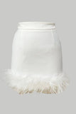 Feather Skirt - White