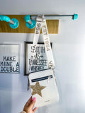 White / Gold Star Purse
