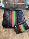 Large Camo with Rainbow Tote