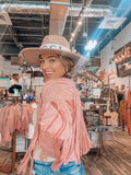 Teddy Pink Fringe Jacket