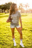 Football, Queso, & Margaritas - Grey V-NECK