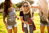 Football, Queso, & Margaritas - Grey V-NECK