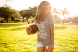 Football, Queso, & Margaritas - Grey V-NECK