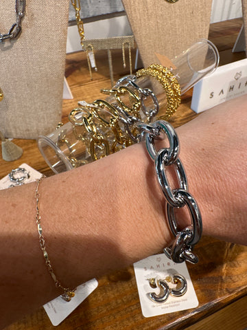 Macy Multi Link Cuff - Silver