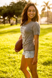 Football, Queso, & Margaritas - Grey V-NECK