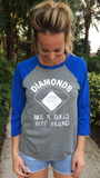 DIAMONDS - Blue/Grey